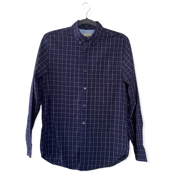 Dockers Blue Classic Fit Checkered Button Down Mens Size Small Business Casual - Picture 1 of 11